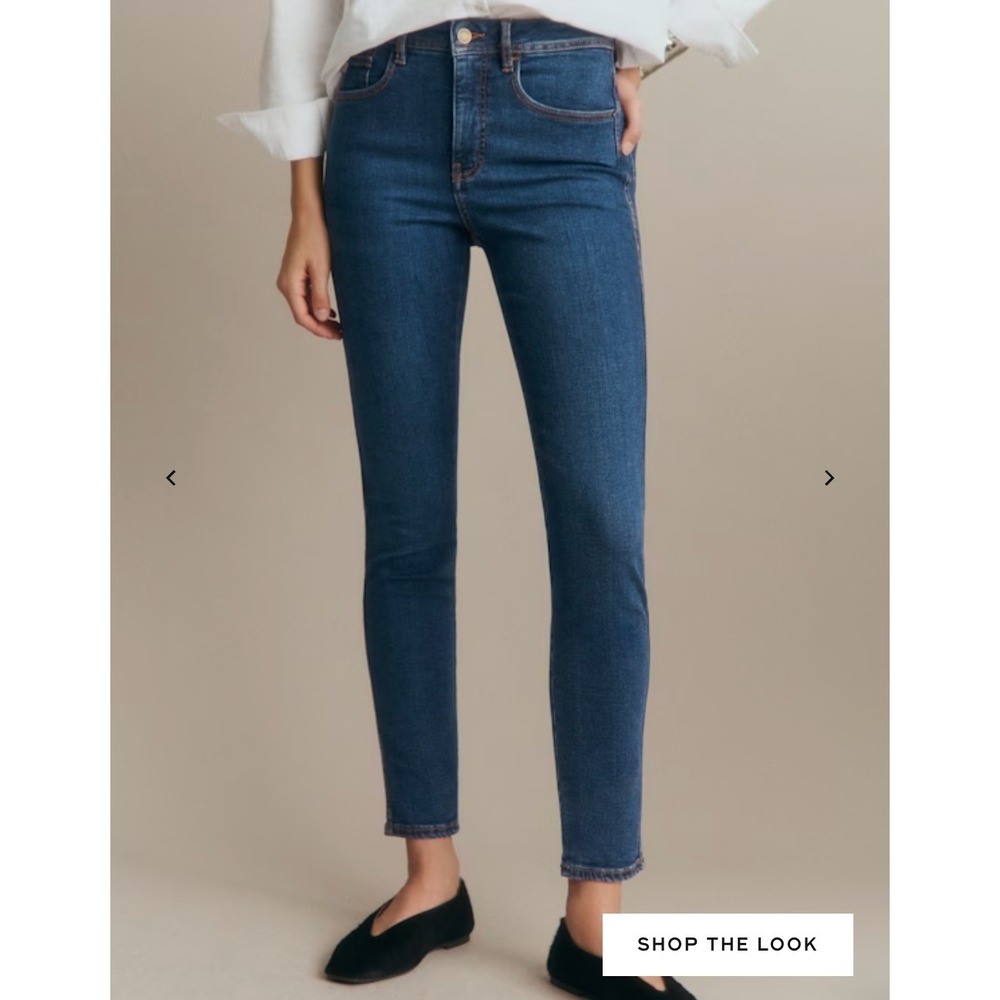 Sezane Slim Parfait Jeans Denim Blue 24 NWOT - Picture 3 of 11